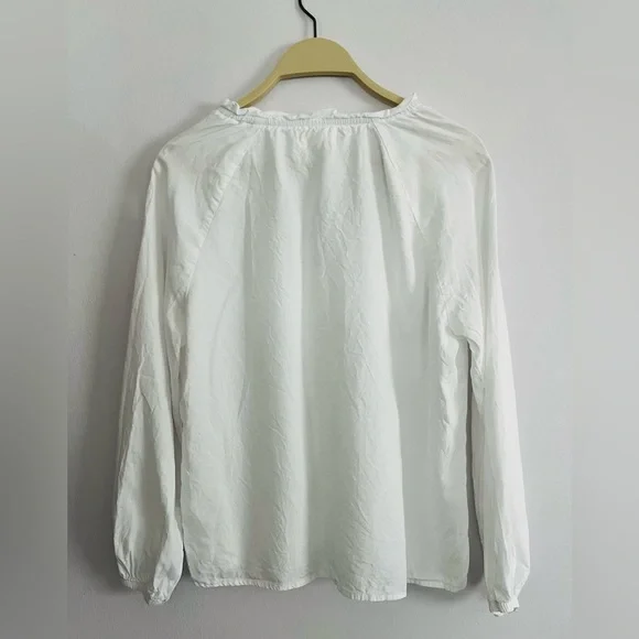Cloth & Stone ruffle collar raglan sleeve shirt S - Picture 3 of 9